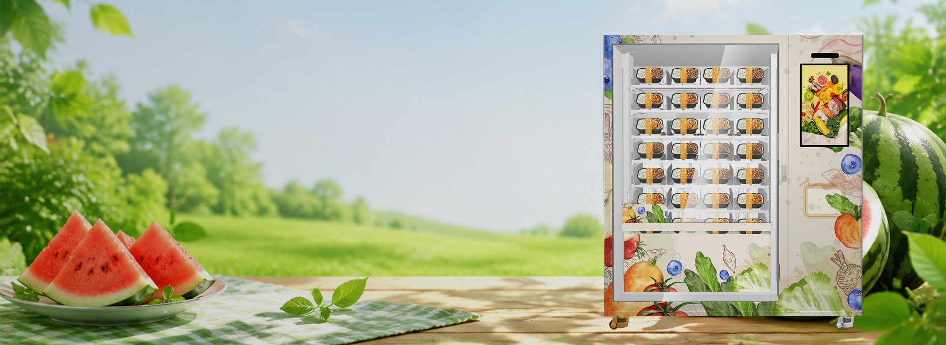 Fresh Food Vending Machine, Your Movable Food Stores.