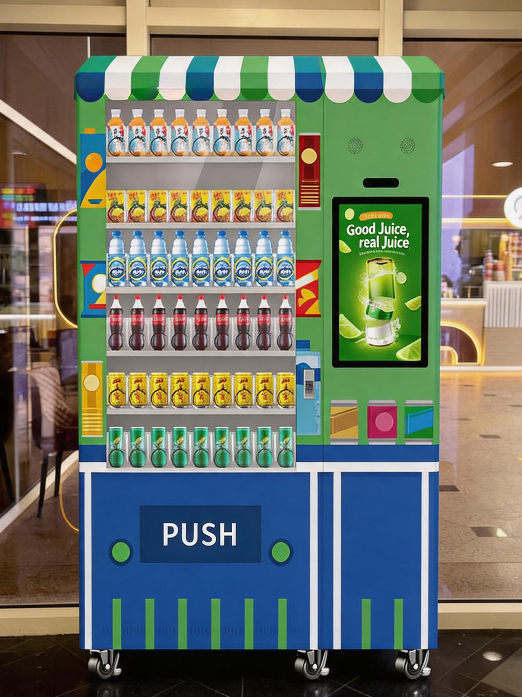 Uae T4 Glass Door Soda Vending Machine
