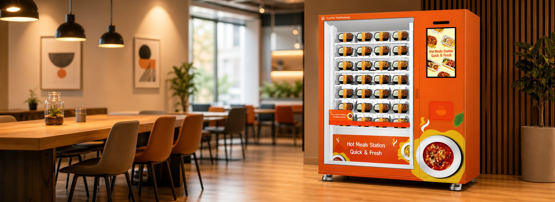 Hot Food Vending Machines Fast, Unattended Reheating and Serving