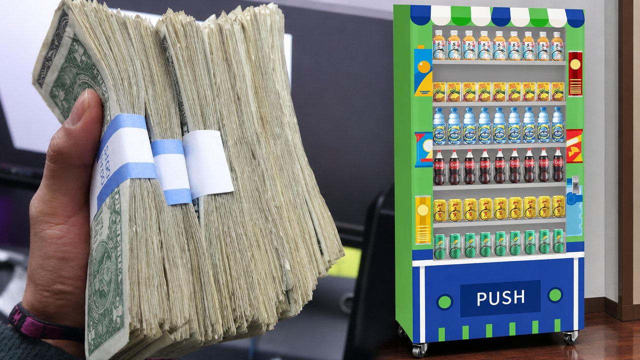 How much money can a vending machine make in a month