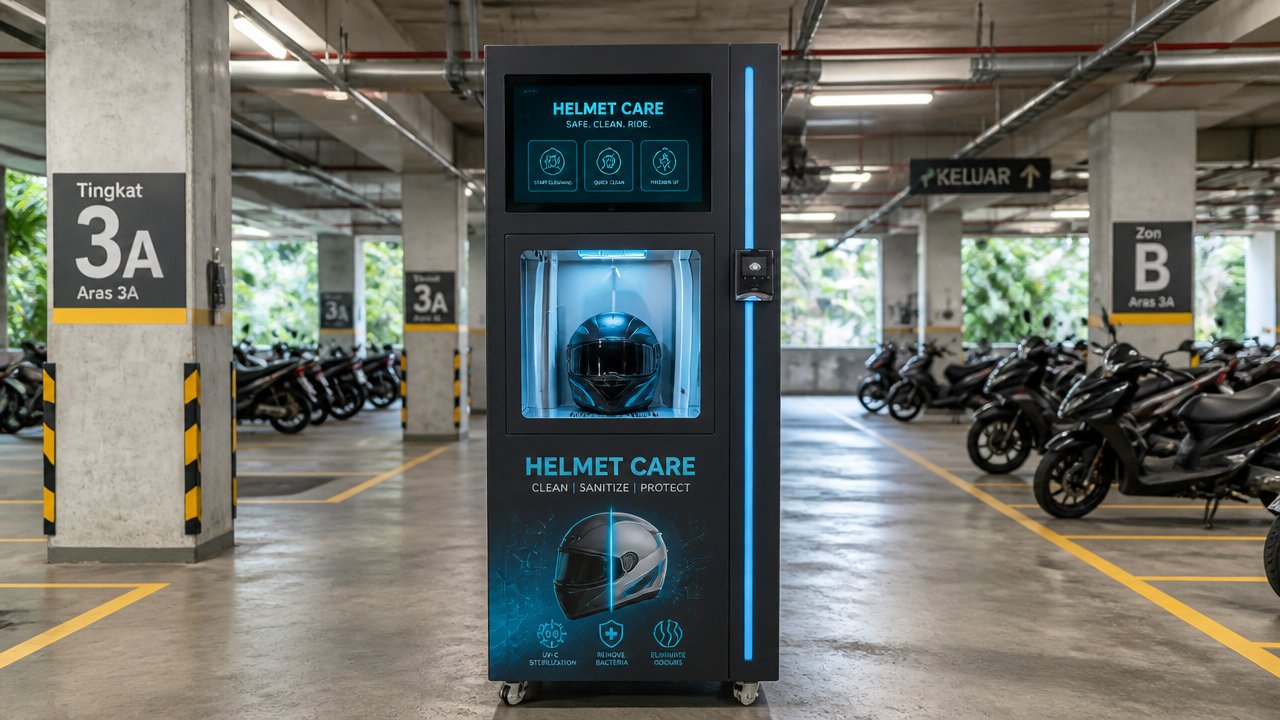 Malaysia TK-02 Dual-Chamber Helmet Cleaning Machine