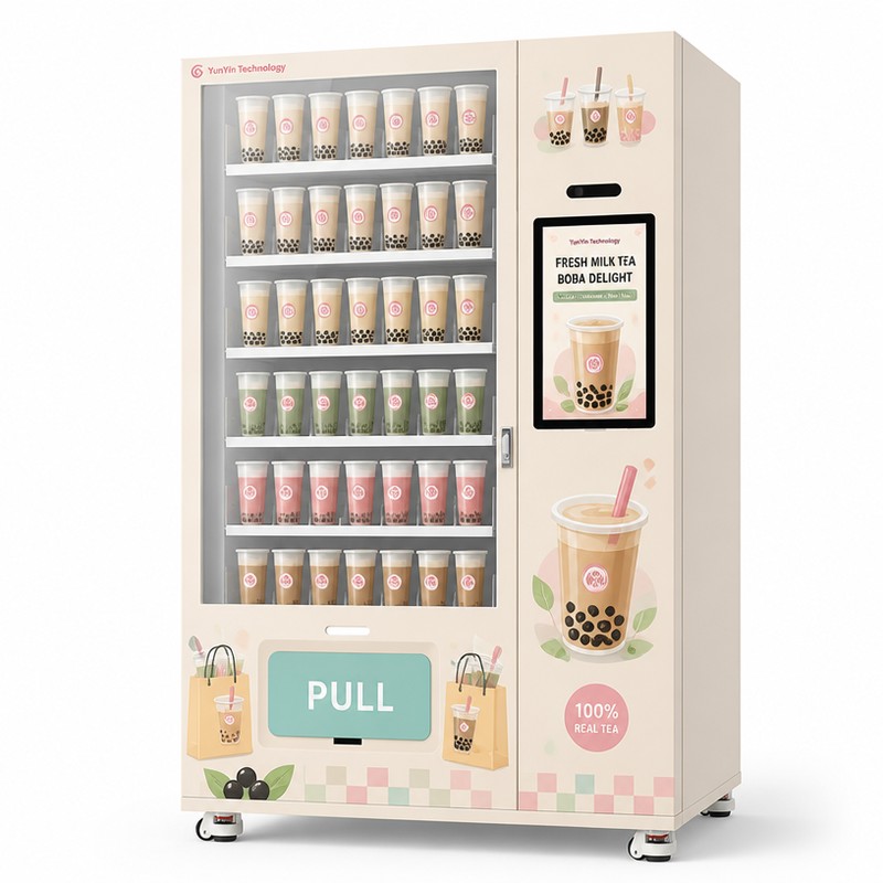S6 | 21.5-inch direct lift and direct drop bubble tea vending machine