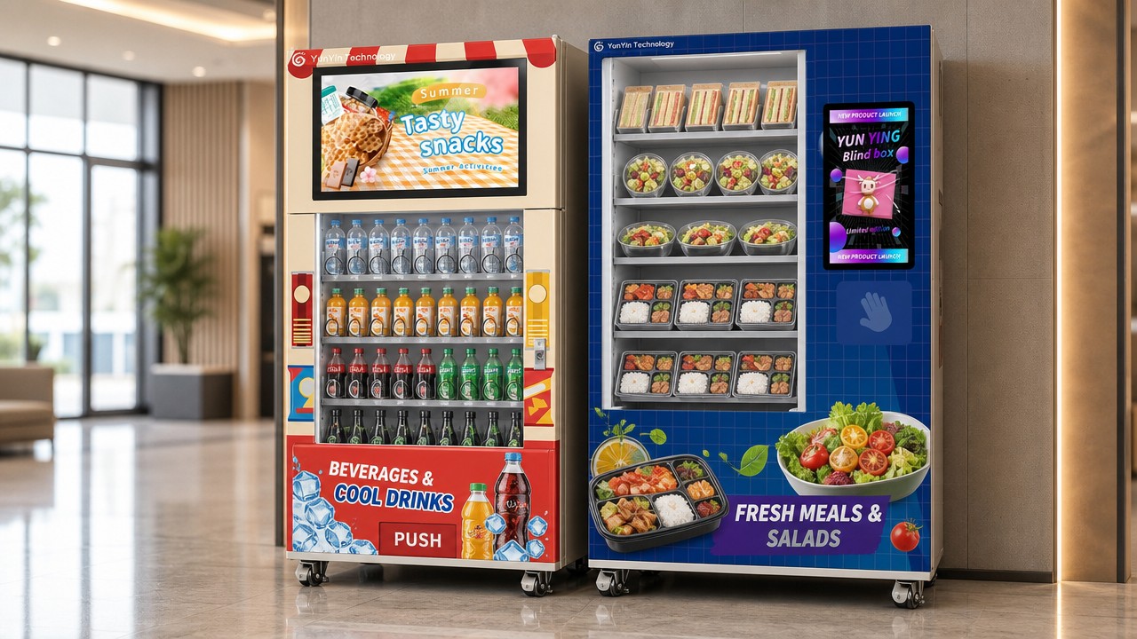 The required temperatures for different products in vending machines