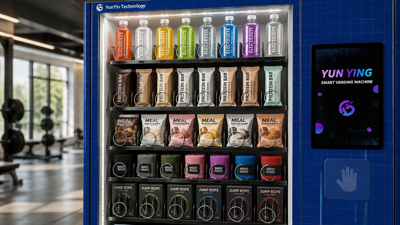 What practical benefits can you expect from the vending machine in the gym