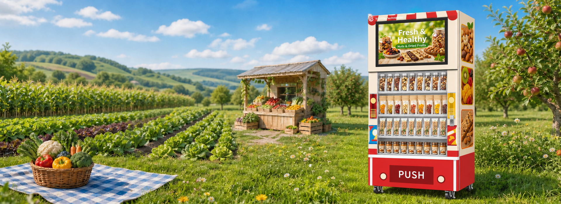 Health food vending machines help to expand the health unmanned retail market